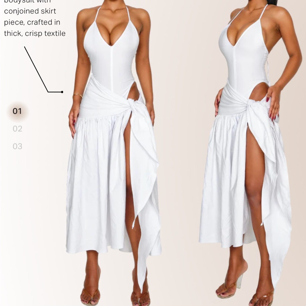 Coucoo white halter dress